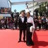 Vincent Perez et sa femme Karine Silla lors de la montée des marches du film Un château en Italie au Festival de Cannes le 20 mai 2013