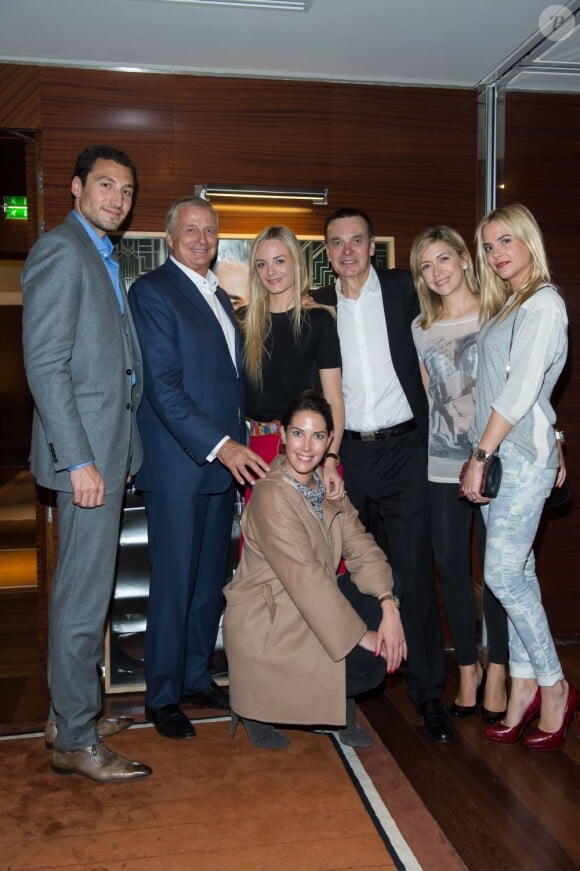 La famille Courtin-Clarins lors de la projection de Gatsby le magnifique à l'Hôtel Royal Monceau à Paris le mercredi 15 mai 2013