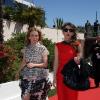 Léa Drucker et Natalie Beder (robe Carolina Herrera et sac Gérard Darel) au 66e Festival de Cannes, le 20 mai 2013.