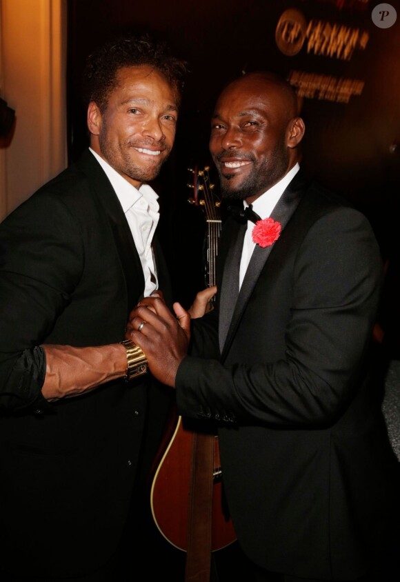 Gary Dourdan et Jimmy Jean-Louis lors du Heart Fund Gala au Carlton de Cannes le 21 mai 2013.