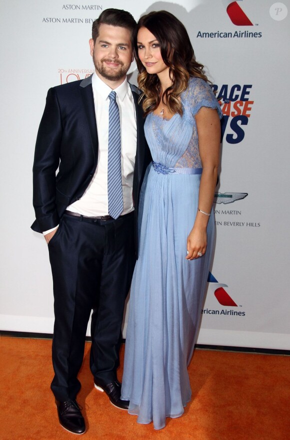 Jack Osbourne  et sa femme Lisa à la 20e soir"e de gala Race to Erase MS Love To Erase MS à Century City le 3 mai 2013.