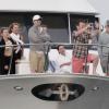 Minnie Driver s'éclate sur un yacht avec des amis à Los Cabos au Mexique, le 21 mai 2013.