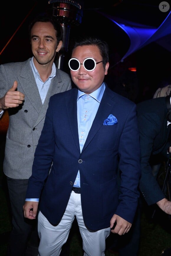 Le sosie de Psy s'invite à la soirée Vionnet à l'occasion du 66e Festival de Cannes 2013, le 20 avril 2013.