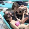 Le Premier ministre anglais David Cameron en vacances avec sa femme Samantha et sa fille Nancy à Ibiza en Espagne le 26 mai 2013.