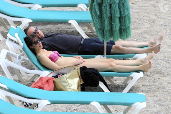 Le Premier ministre anglais David Cameron en vacances avec sa femme Samantha à Ibiza en Espagne le 26 mai 2013.