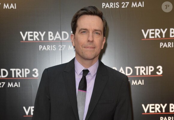 Ed Helms lors de l'avant-première du Film Very Bad Trip 3 à l'UGC Normandie Champs-Elysées, Paris, le 27 mai 2013.