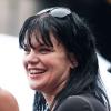 Pauley Perrette au naturel sur le plateau de l'émission "Extra" à Los Angeles, le 28 mai 2013