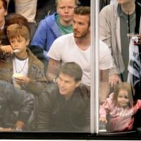 Tom Cruise et son fils Connor complices avec la tribu Beckham pour les Kings