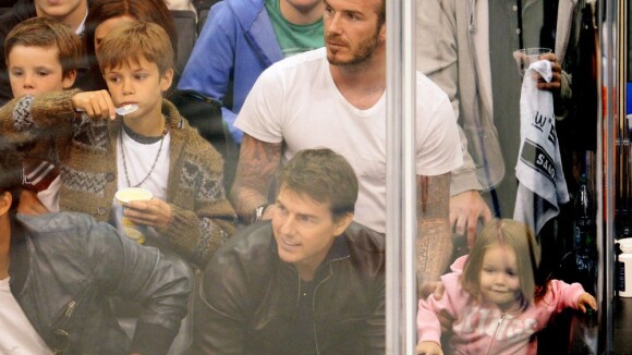 Tom Cruise et son fils Connor complices avec la tribu Beckham pour les Kings