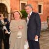 Maryvonne Pinault et Bernard-Henri Levy assistent au dîner de l'exposition Prima Materia à Venise. Le 29 mai 2013.
