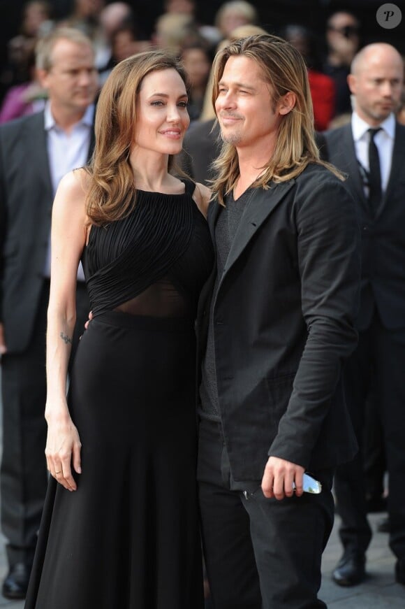 Brad Pitt et Angelina Jolie à la première mondiale de World War Z, à l'Empire Leicester Square, Londres, le 2 juin 2013.