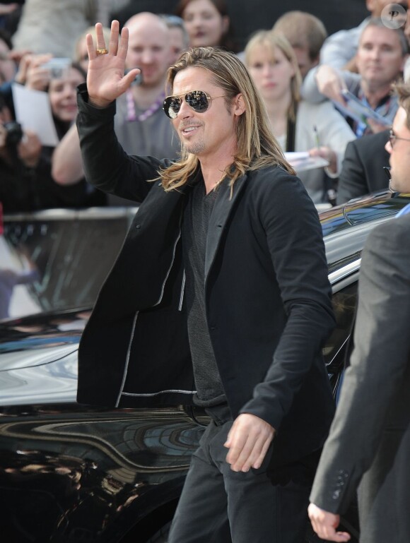 Brad Pitt arrive à la première mondiale de World War Z, à l'Empire Leicester Square, Londres, le 2 juin 2013.