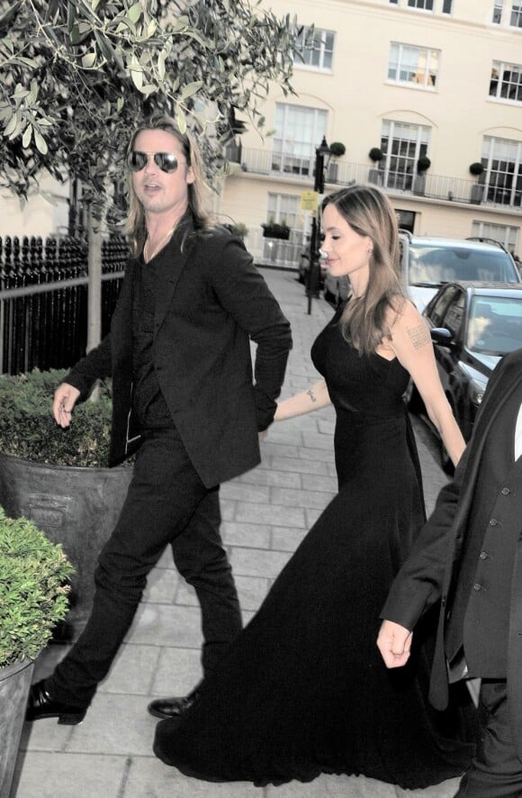 Brad Pitt et Angelina Jolie à Londres, le 2 juin 2013.