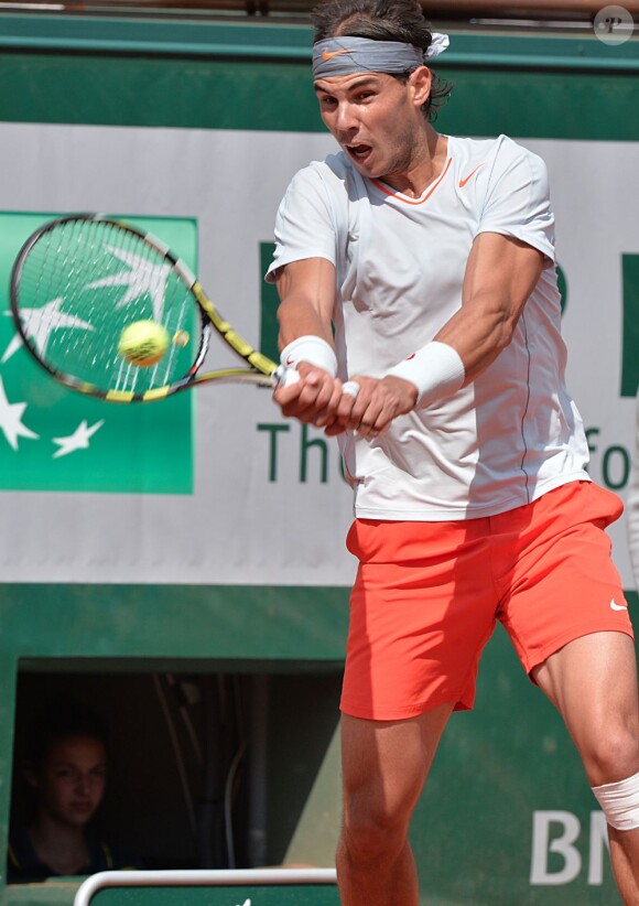 Rafael Nadal à Roland-Garros le 3 juin 2013.