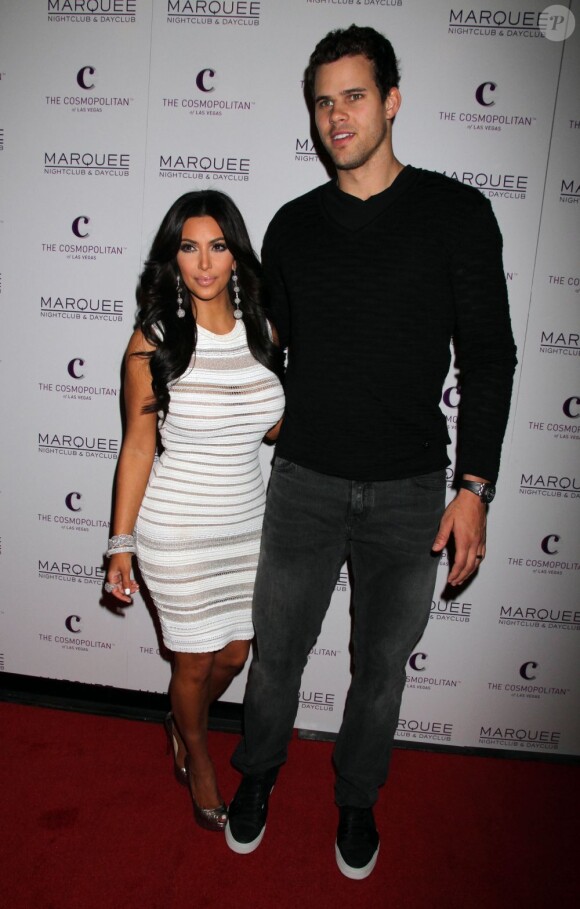 Kim Kardashian et Kris Humphries à Las Vegas en octobre 2011, quelques jours avant qu'elle ne demande le divorce.