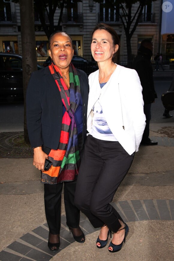 Christiane Taubira et Aurélie Filippetti - Anniversaire de la Fondation Culture et Diversité au théâtre du Rond-Point à Paris le 3 juin 2013.