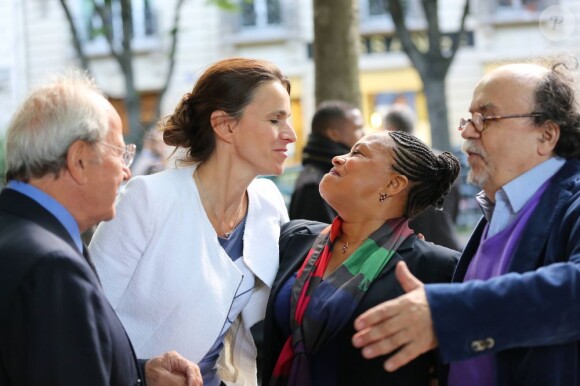 Aurélie Filippetti et Christiane Taubira - Anniversaire de la Fondation Culture et Diversité au théâtre du Rond-Point à Paris le 3 juin 2013.