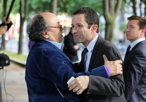 Jean-Michel Ribes et Benoît Hamon - Anniversaire de la Fondation Culture et Diversité au théâtre du Rond-Point à Paris le 3 juin 2013.