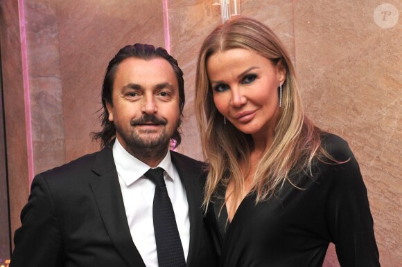 Henri Leconte et sa femme Florentine à Paris le 10 Decembre 2012.