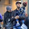 Alicia Keys, son mari Swizz Beatz et leur fils Egypt à Vancouver. La chanteuse était au Canada pour y donner un concert au Rogers Arena. Photo prise le 9 mars 2013.