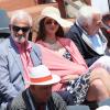 Jean-Paul Belmondo avec sa petite-fille Annabelle et son ami Charles Gerard à Roland-Garros, le 7 juin 2013.