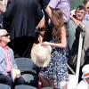 Jean-Paul Belmondo complice avec sa petite-fille Annabelle à Roland-Garros, le 7 juin 2013.