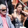 Jean-Paul Belmondo avec sa petite-fille Annabelle à Roland-Garros, le 7 juin 2013.