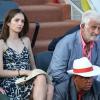 Jean-Paul Belmondo et sa petite-fille Annabelle face à la défaite de Tsonga à Roland-Garros, le 7 juin 2013.