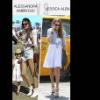 Alessandra Ambrosio et Jessica Alba dans le match de looks : le sac à franges