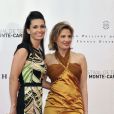 Christine Lemler et Adeline Blondieau lors de la cérémonie d'ouverture du 53e festival de Monte-Carlo au Forum Grimaldi à Monaco, le 9 juin 2013.