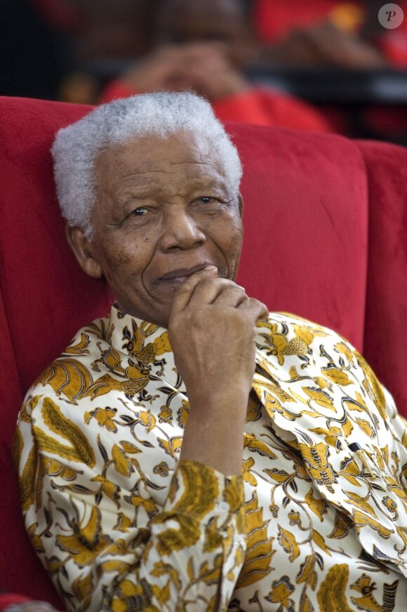 Nelson Mandela à Johannesburg, le 9 juillet 2008.
