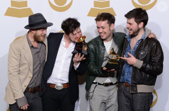 Mumford & Sons aux Grammy Awards à Los Angeles, le 10 février 2013. 