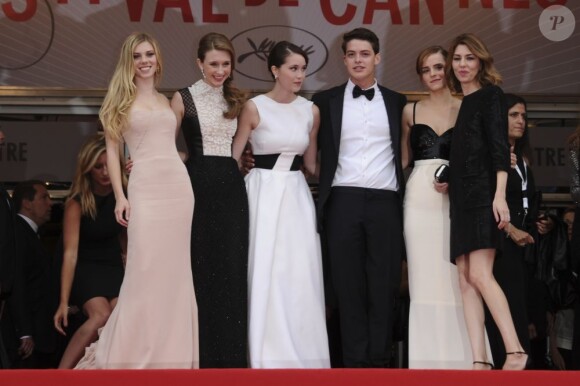 Claire Julien, Taissa Farmiga, Katie Chang, Israel Broussard, Emma Watson et Sofia Coppola à Cannes, le 16 mai 2013.