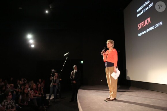Sophie Dulac lors de la soirée d'ouverture du Champs-Elysées Film Festival et la présentation du film Struck, au cinéma Publicis à Paris le 12 juin 2013