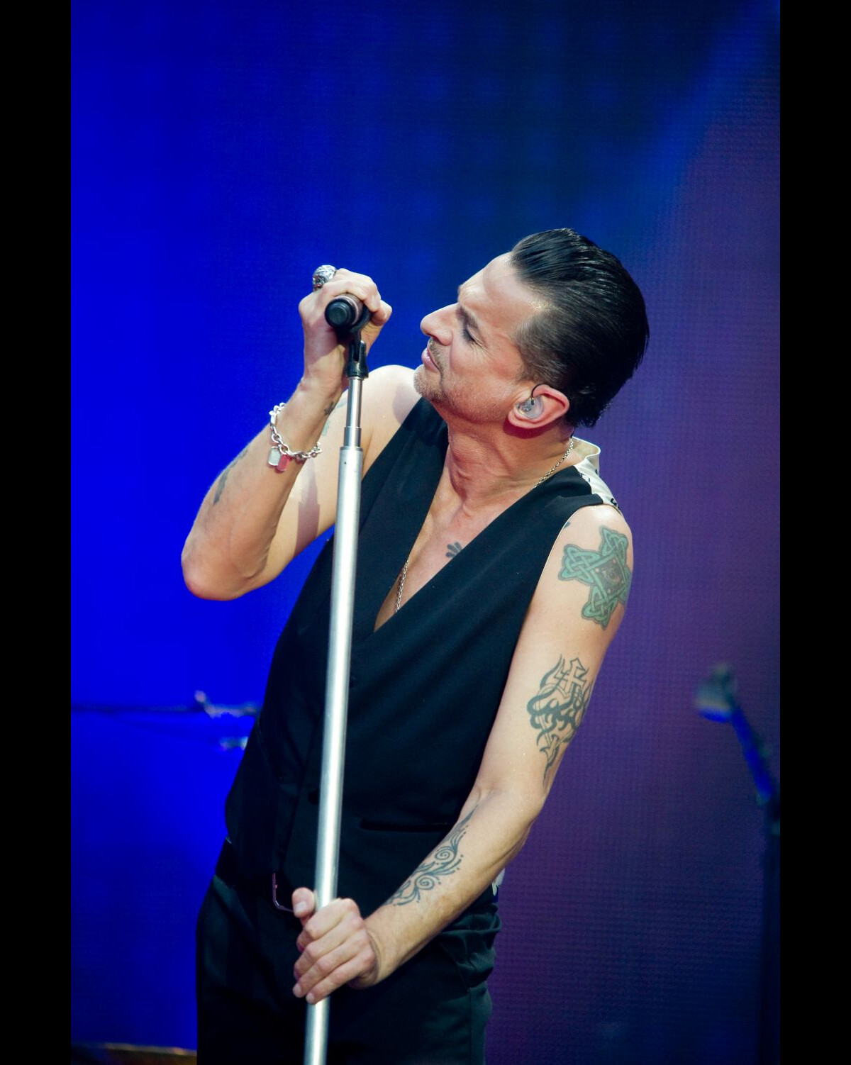 Photo : Dave Gahan au concert de Depeche Mode au Stade de France, le 15  juin 2013. - Purepeople