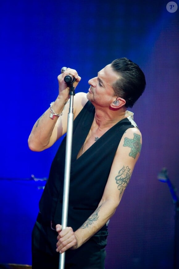 Dave Gahan au concert de Depeche Mode au Stade de France, le 15 juin 2013.