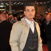 Robbie Williams présente sa collection de vêtements homme 'Farrell' à Berlin, le 26 février 2013.