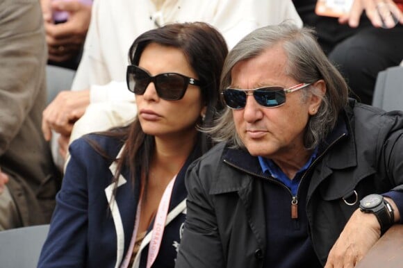 Ilie Nastase et sa compagne Brigitte Sfat à Roland-Garros le 3 juin 2012