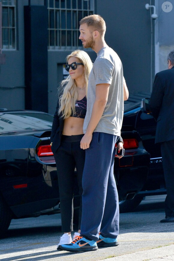 Rita Ora et Calvin Harris détendus à Los Angeles, avant le départ de la chanteuse pour Londres. Le 17 juin 2013.