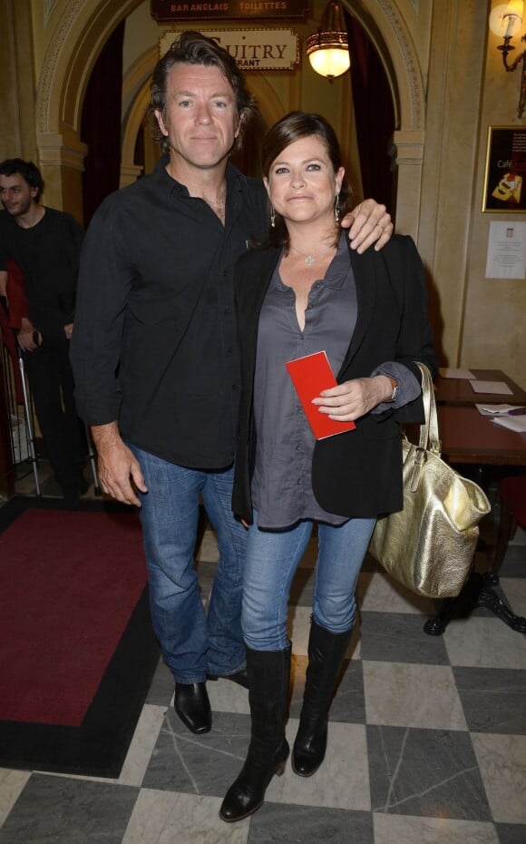 Charlotte Valandrey et son compagnon - Dernière de la pièce "Quadrille" au Théâtre Édouard-Vll, à Paris le 18 juin 2013.