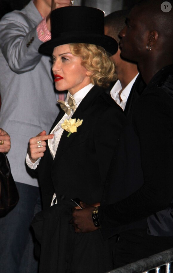 Madonna arrive à l'avant-première du film "The MDNA Tour" au Paris Theatre à New York, le 18 juin 2013.