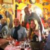 Christian Audigier et sa compagne Nathalie Sorensen ont retrouvé Charles Aznavour à Saint-Rémy-de-Provence au Bistrot de Marie le 17 juin 2013