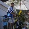 Stanislas Wawrinka accompagné de Benoit Paire et de sa femme Ilham et sa fillette Alexia (en arrière plan), le 16 avril 2013 à Monaco