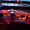 Un robot en fer blanc de 5 mètres de haut sur Unsustainable pendant le concert de Muse au Stade de France le 21 juin 2013.