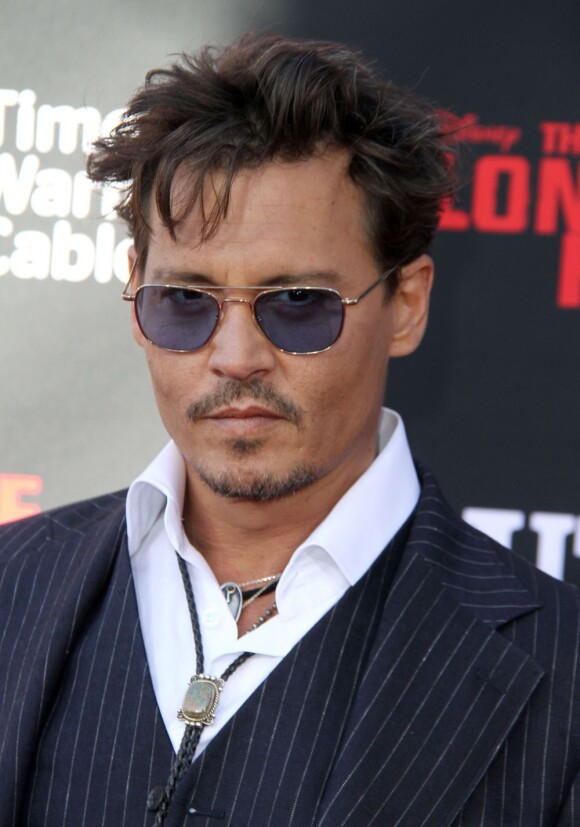 Johnny Depp lors de la projection du film Lone Ranger à Los Angeles le 22 juin 2013