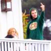 Semi-exclusif - Lindsay Lohan, le 14 juin 2013, au balcon du centre de désintoxication Cliffside de Malibu.