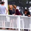 Semi-exclusif - Lindsay Lohan, le 14 juin 2013, au balcon du centre de désintoxication Cliffside de Malibu. L'actrice peut y fumer et elle s'est même fait des amis. Elle était auparavant à la clinique Betty Ford Center.