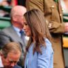 Pippa Middleton arrive dans la loge royale pour assister à la première journée de Wimbledon  au All England Lawn Tennis and Croquet Club de Londres le 24 juin 2013