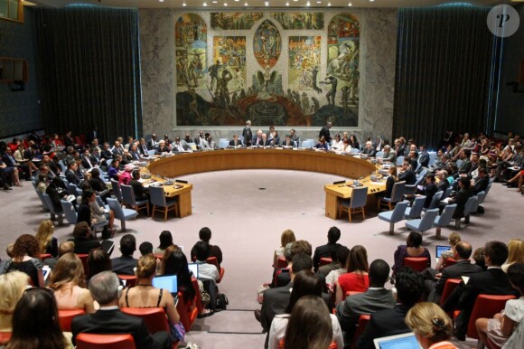 Meeting sur la violence faite aux femmes dans le Monde à l'ONU à New York le 24 juin 2013.
