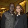 Lilian Thuram et Karine Le Marchand - Soirée de Gala pour l'association "Un Coeur Pour la Paix " à l'occasion du spectacle d'Ary Abittan au Théâtre Edouard VII à Paris le 24 juin 2013.
